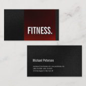 Carte de visite de remise en forme Motif gris-roug (Devant / Derrière)