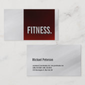 Carte de visite de remise en forme Motif gris-roug (Devant / Derrière)