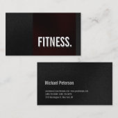 Carte de visite de remise en forme Motif gris-roug (Devant / Derrière)