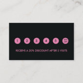 Carte de visite de remise sur la fidélité des clie (Dos)