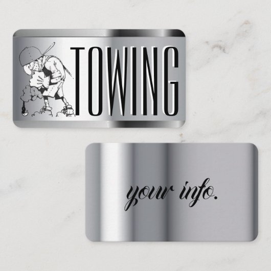 Carte de visite de remorquage (Devant / Derrière)