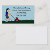 Carte de visite de remorquage et d'atterrissage de (Devant / Derrière)