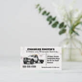 Carte de visite de remorquage et d'épave (Debout devant)