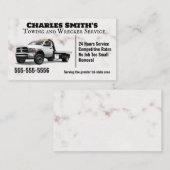 Carte de visite de remorquage et d'épave (Devant / Derrière)