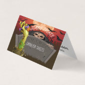 Carte de visite de remplissage de la tente Zombie (Devant)