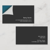 Carte de visite de remplissage du coin (Devant / Derrière)