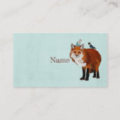 Carte de visite de RENARD et d'OISEAUX d'INDIGO (Dos)