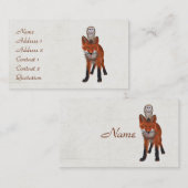 Carte de visite de RENARD ROUGE et de HIBOU (Devant / Derrière)