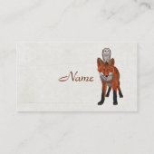 Carte de visite de RENARD ROUGE et de HIBOU (Dos)