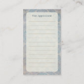 Carte de visite de rendez-vous Blue Damask (Dos)