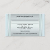 Carte de visite de rendez-vous de beauté bleue sci (Dos)