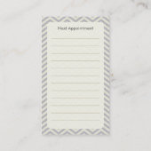 Carte de visite de rendez-vous de Chevron (Dos)