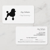 Carte de visite de rendez-vous de chien Grooming (Devant / Derrière)