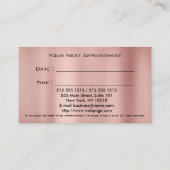 Carte de visite de rendez-vous de NAIL ARTIST (Dos)