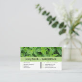 Carte de visite de rendez-vous de naturopathe vert (Debout devant)