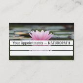 Carte de visite de rendez-vous de naturopathie Wat (Dos)