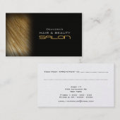 Carte de visite de rendez-vous de salon d'or de (Devant / Derrière)