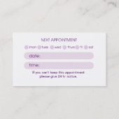 Carte de visite de rendez-vous de technicien de (Dos)