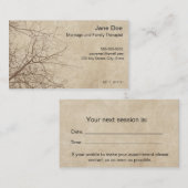 Carte de visite de rendez-vous de thérapeute de (Devant / Derrière)