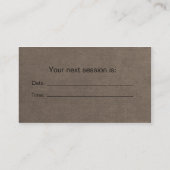 Carte de visite de rendez-vous de thérapeute de (Dos)