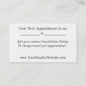 Carte de visite de rendez-vous de thérapie de (Dos)