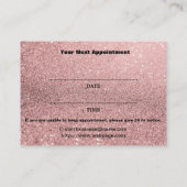 Carte de visite de rendez-vous des cils (Dos)