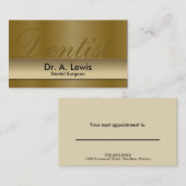 Carte de visite de rendez-vous d'orthodontiste de (Devant / Derrière)