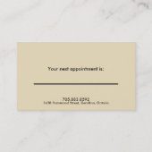 Carte de visite de rendez-vous d'orthodontiste de (Dos)