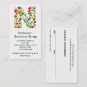Carte de visite de rendez-vous du monogramme N de (Devant / Derrière)