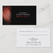 Carte de visite de rendez-vous du salon Black Red  (Devant / Derrière)