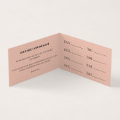 Carte de visite de rendez-vous du salon de coiffur (Intérieur)