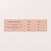 Carte de visite de rendez-vous du salon de coiffur (Intérieur déplié)