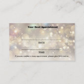 Carte de visite de rendez-vous du salon de coiffur (Dos)