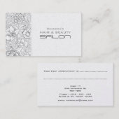 Carte de visite de rendez-vous du salon de mode vi (Devant / Derrière)