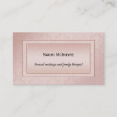 Carte de visite de rendez-vous du thérapeute rose  (Devant)