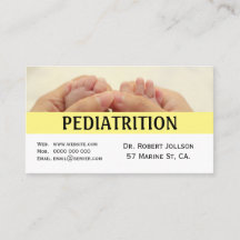 Carte de visite de rendez-vous médicaux de pédiatr