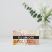 Carte de visite de rendez-vous pédiatrique bleu (Debout devant)