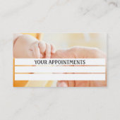 Carte de visite de rendez-vous pédiatrique bleu (Dos)