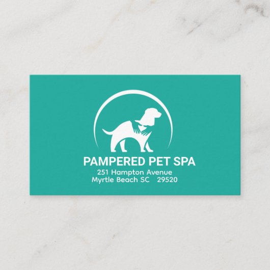 Carte de visite de rendez-vous pour animaux de com (Devant)