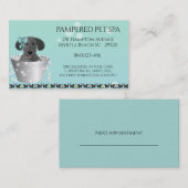 Carte de visite de rendez-vous pour animaux de com (Devant / Derrière)