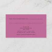 Carte de visite de rendez-vous pour salon de coiff (Dos)