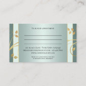 Carte de visite de rendez-vous Sage Green Gold Flo (Dos)