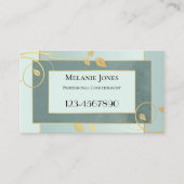 Carte de visite de rendez-vous Sage Green Gold Flo (Devant)