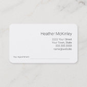 Carte de visite de rendez-vous Serene Blue Sky Pin (Dos)