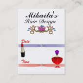 Carte de visite de rendez-vous Société Diva (Dos)