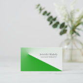 Carte de visite de rendez-vous vert moderne (Debout devant)