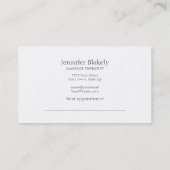 Carte de visite de rendez-vous vert moderne (Dos)