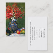 Carte De Visite De Renoir toujours peinture d'art de fleurs et de (Devant / Derrière)
