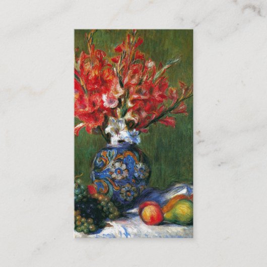 Carte De Visite De Renoir toujours peinture d'art de fleurs et de (Devant)