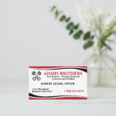 Carte de visite de réparation automatique professi (Debout devant)